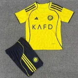 2025-26 Kids  Al-Nassr home yellow soccer jersey