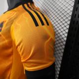 2025-26 Mens Roma  away Player version orange soccer Jersey