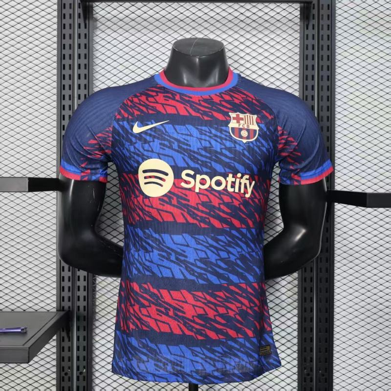 2025-26 Mens Barcelona Special Edition red blue Player version soccer Jersey