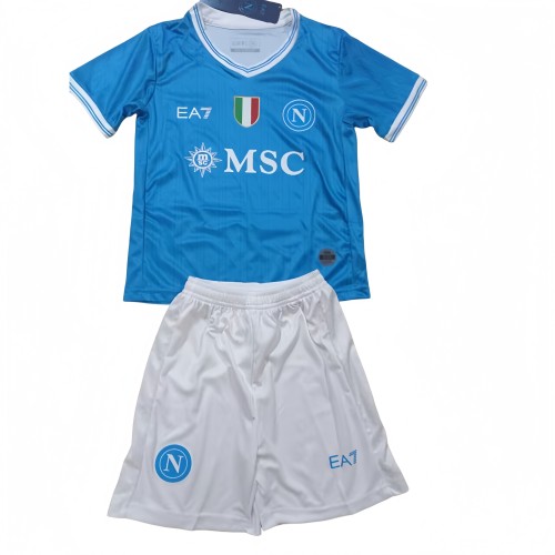 2025/26 KIDS Napoli home blue soccer Jersey
