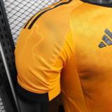 2025-26 Mens Roma  away Player version orange soccer Jersey