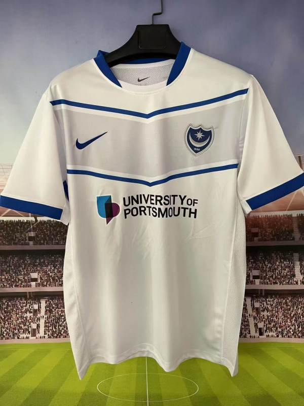 2025-26 Mens Portsmouth away white Fans Soccer Jersey