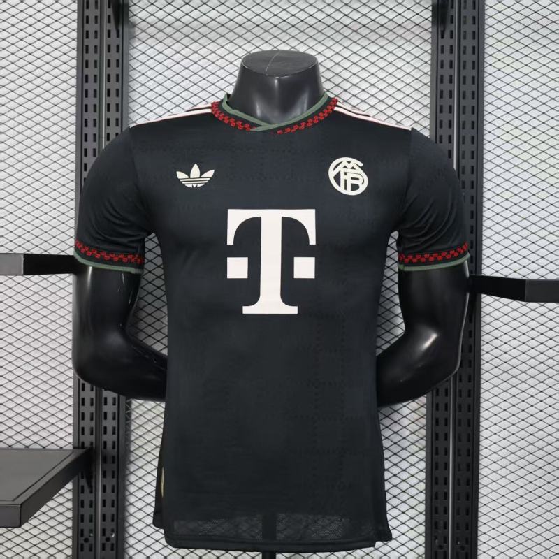 2025-26 Mens Bayern Munich black Player Version  Soccer Jersey