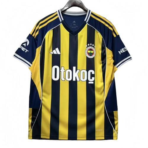 2025-26 Mens Fenerbahce home yellow blue soccer jersey