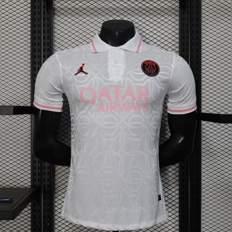 2025-26 Mens PSG  Special Edition white polo Player Soccer Jersey