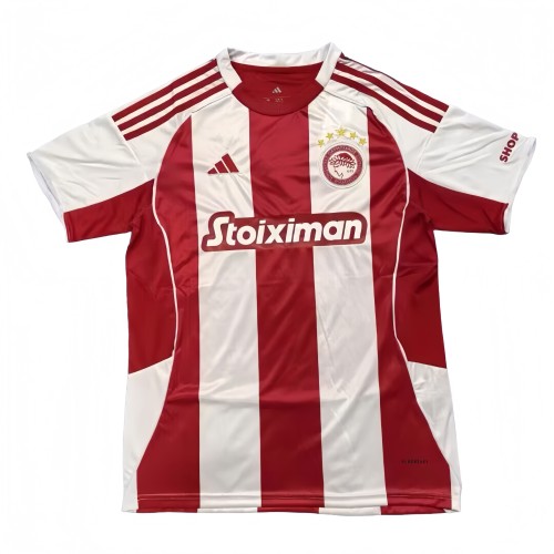 2025-26 Mens Olympiacos Home Fans Soccer Jersey