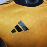 2025-26 Mens Roma  away Player version orange soccer Jersey