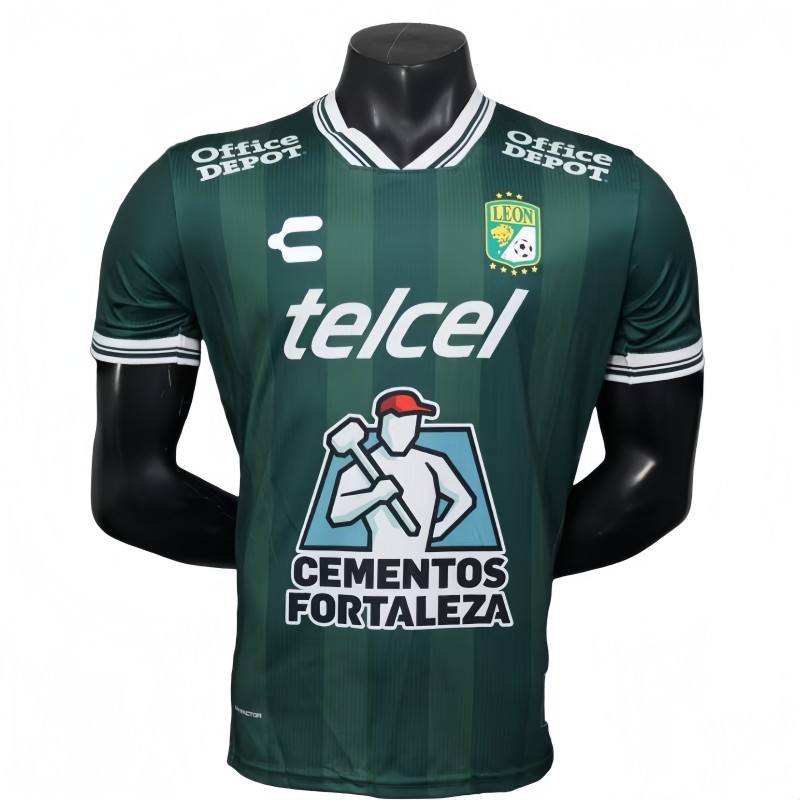 2025-26 Mens  Leon home green  Player version soccer Jersey