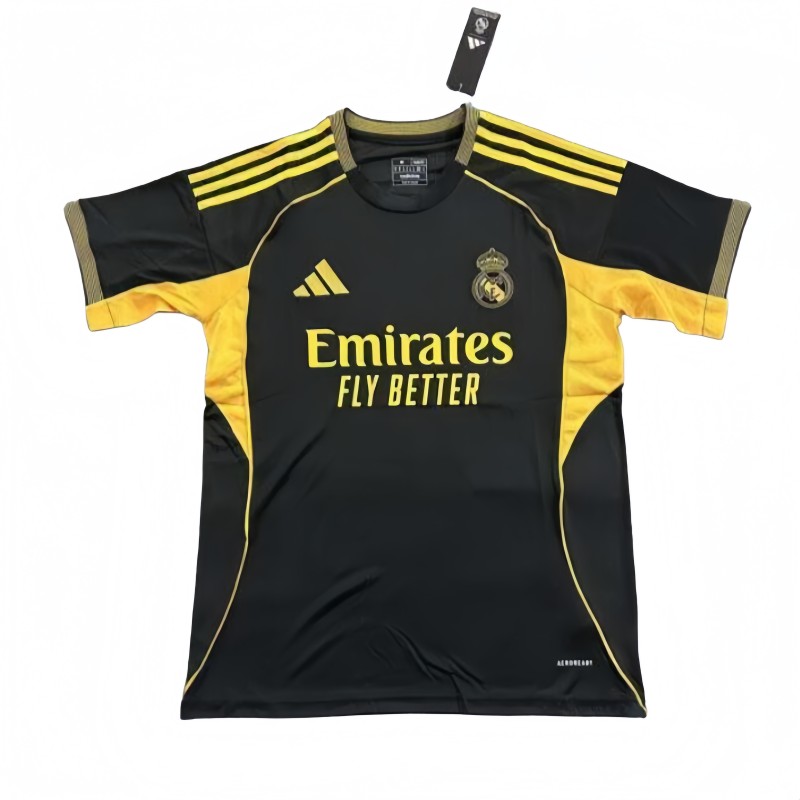 2025-26 Mens Real Madrid  black soccer jersey