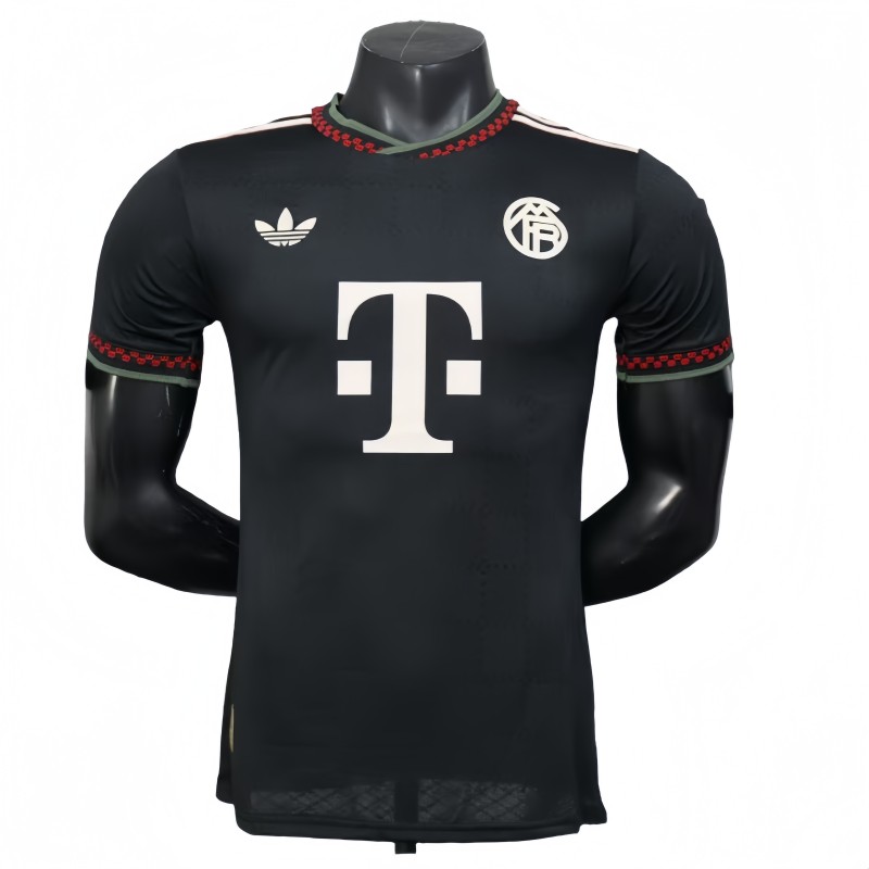 2025-26 Mens Bayern Munich black Player Version  Soccer Jersey