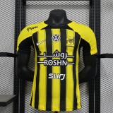 2025-26 Mens Ittihad yellow Player version soccer jersey