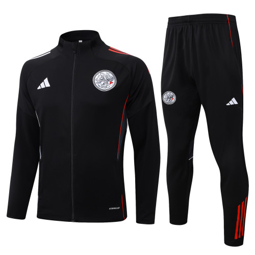 2025-26  Mens  Ajax  black Jacket Tracksuit