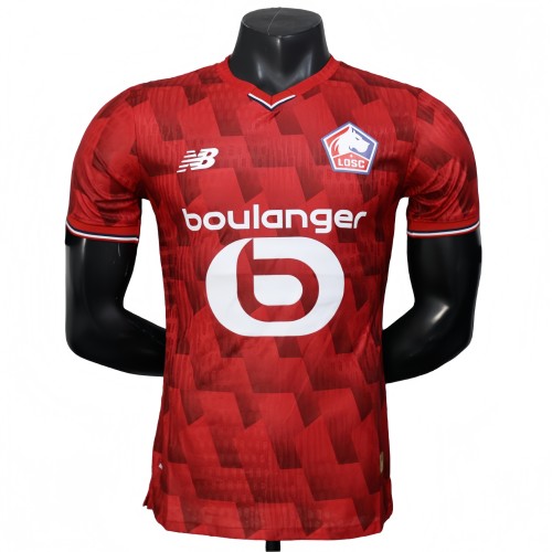 2025-26 Mens Lille Home red Player version Soccer Jersey