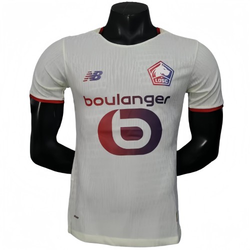 2025-26 Mens Lille away white  Player version Soccer Jersey
