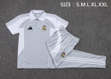 2025-26 Mens Real Madrid gray white Training Short Suit