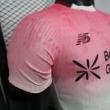 2025-26 Men's LeverKusen away pink white Player  Soccer Jersey