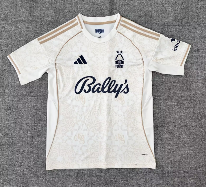 2025-26 Mens Nottingham Forest white away soccer Jersey