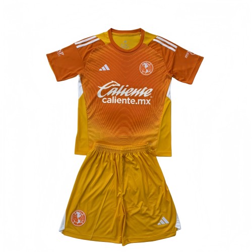 2025-26 Kids  Club America goalkeeper orange  soccer jersey