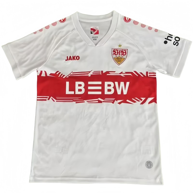 2025-26 Mens Stuttgart  Home white Soccer Jersey