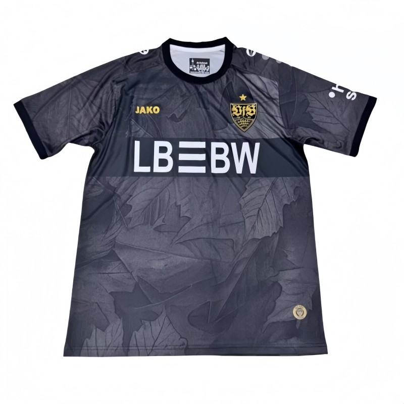2025-26 Mens Stuttgart Third away black Fans Soccer Jersey