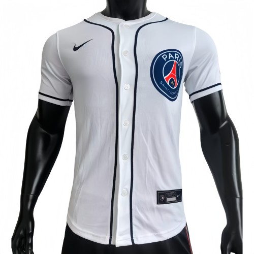 2025-26 Mens PSG Player white baseball jersey