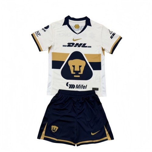 2025/26 Kids Pumas UNAM home white Soccer Jersey