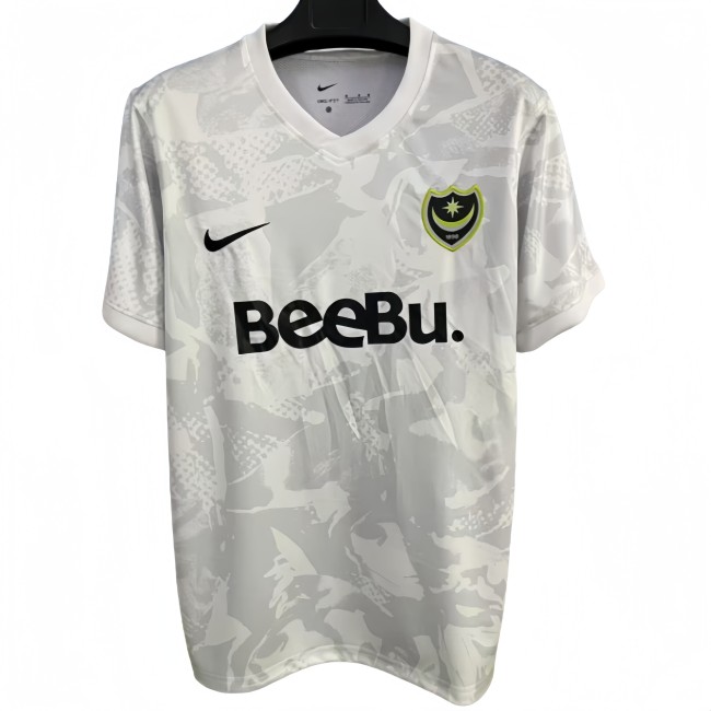 2025-26 Mens Portsmouth Grey White Goalkeeper Soccer Jersey