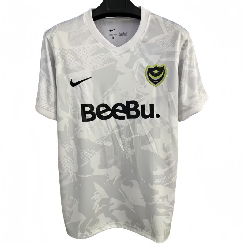 2025-26 Mens Portsmouth Grey White Goalkeeper Soccer Jersey