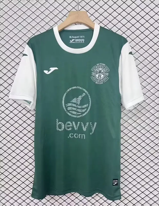 2025-26 Mens Hibernian green soccer jersey