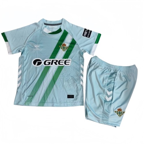 2025/26 Kids  Real Betis away blue  soccer  jersey