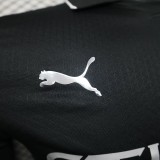 2025-26 Mens  Manchester City  black away Long Sleeve Player soccer Jersey