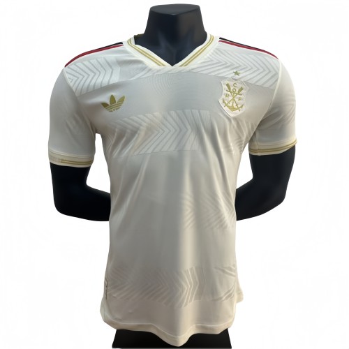 2025-26 Mens  Flamengo Third away white Player version  soccer Jersey