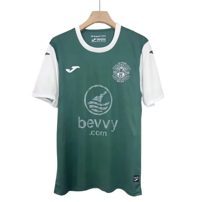 2025-26 Mens Hibernian green soccer jersey