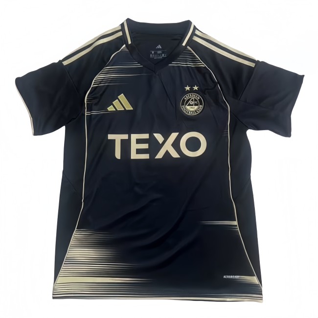 2025-26 Mens Aberdeen away black Soccer Jersey