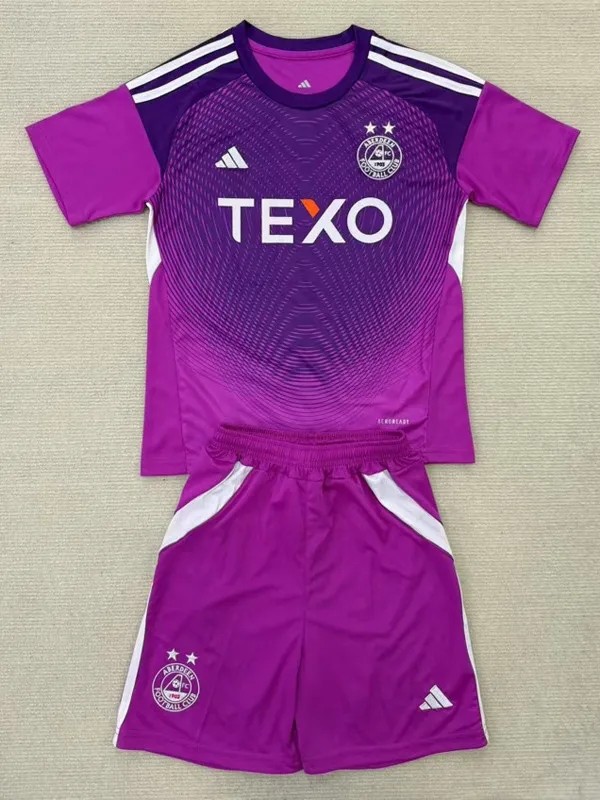 2025-26 Kids Aberdeen Purple Goalkeeper Soccer Jersey