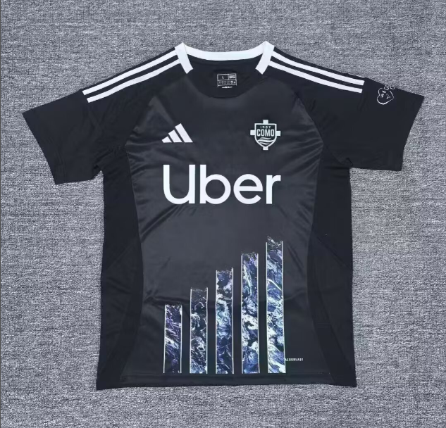 2024-25 Mens Como third away black Soccer Jersey