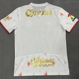2025-26 Mens Toluca Away  wihte Fans Soccer Jersey