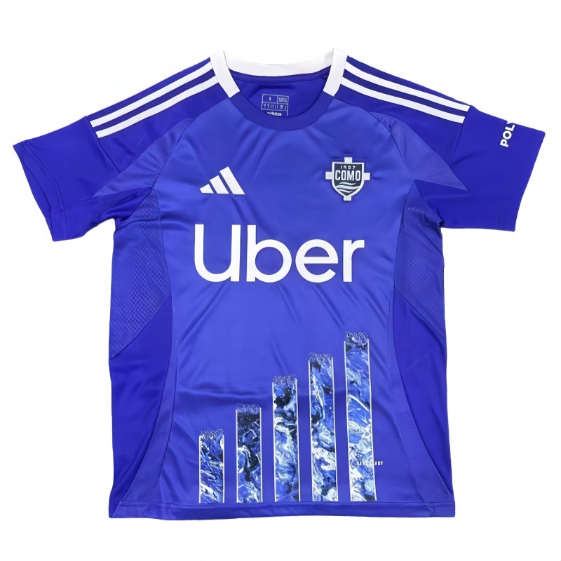 2024-25 Mens Como Home blue Soccer Jersey