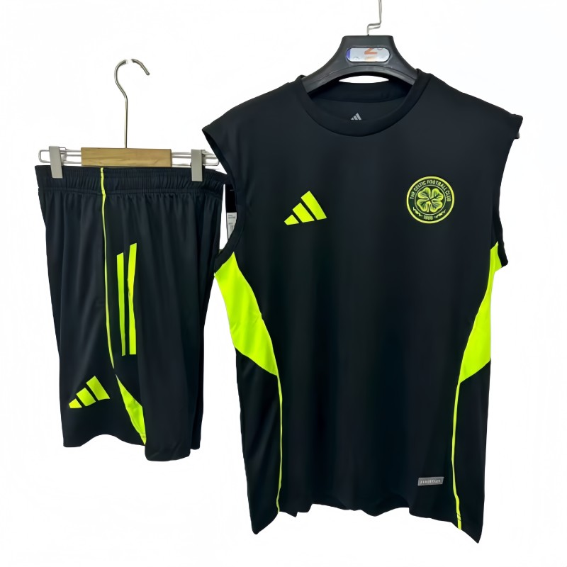 2025-26 Mens Celtic black vest Training Short Suit