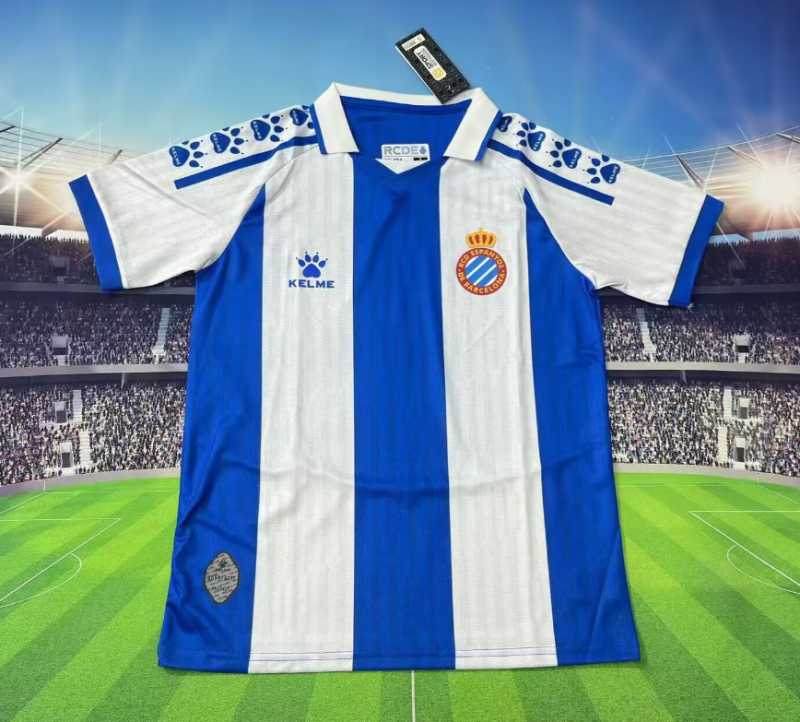 2025-26  Mens  RCD Espanyol Home black Soccer Jersey