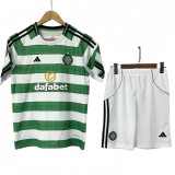 2025-26Kids Celtic home green soccer jersey
