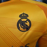 2025-26 Mens Real Madrid  away yellow long sleeve Player Version Soccer Jersey