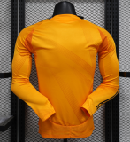 2025-26 Mens Real Madrid  away yellow long sleeve Player Version Soccer Jersey