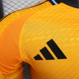 2025-26 Mens Real Madrid  away yellow  Player Version Soccer Jersey