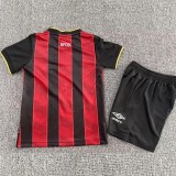 2025-26 Kids Bournemouth Home red black Soccer Jersey