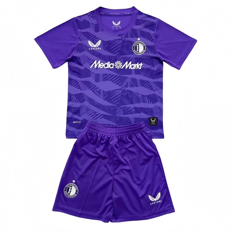 2025-26 Kids Feyenoord Purple Goalkeeper Soccer Jersey