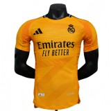 2025-26 Mens Real Madrid  away yellow  Player Version Soccer Jersey