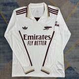 2025-26 Mens Arsenal white Third away  Long Sleeve soccer Jersey