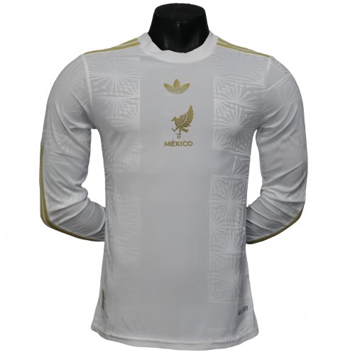 2025-26 Mens Mexico Player version special edition white long sleeve soccer jersey