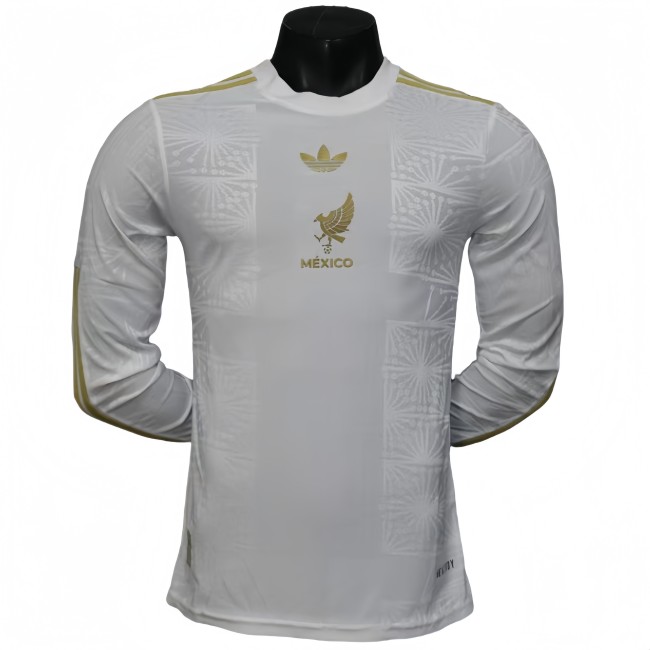 2025-26 Mens Mexico Player version special edition white long sleeve soccer jersey